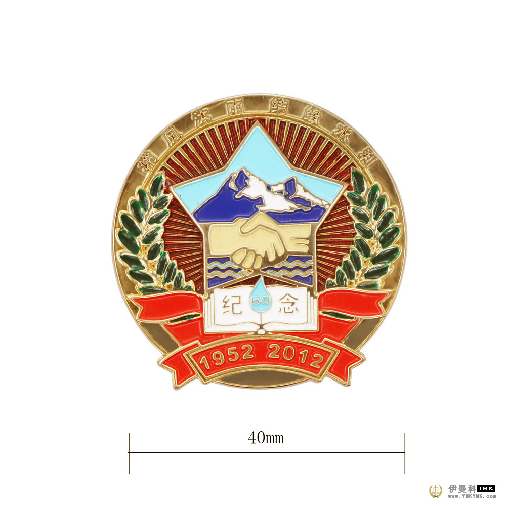 Water conservancy Memorial badge in custom design Badge 图1张